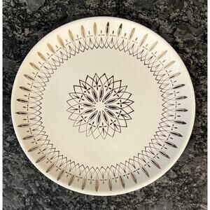 Vintage Fascination by SCIO 6” Bread Plate Cream with Gold Oval Loops